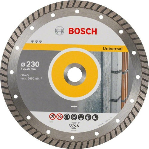 Bosch Standard cutting disc for Universal Turbo, Ø 230 mm, bore 22.23 mm, for concrete and stone, set of 10 pieces