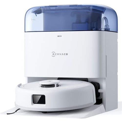 Robotski sesalnik Ecovacs Deebot MINI modri (mokro in suho čiščenje, 9.000 Pa, avtonomija 128 min, samodejno praznjenje postaje Mini-OMNI, povezava Wi-Fi)