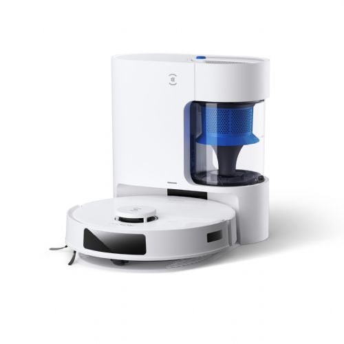 Robot aspirapolvere Ecovacs Deebot N20 PLUS bianco, 8.000 Pa, lavapavimenti, stazione PureCyclone, batteria da 5200 mAh, WiFi