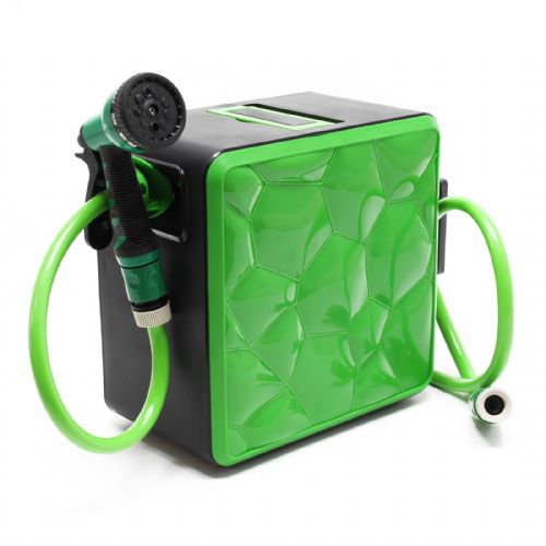 Wiltec automatic retractable water hose 30m up to 24bar green