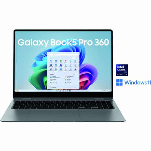Prenosnik Samsung Galaxy Book5 Pro 360 Intel Ultra 5-226V/16GB/SSD 512GB NVMe/40,6 cm (16") 2,8K Touch 500niti/DE/Win11Pro siv