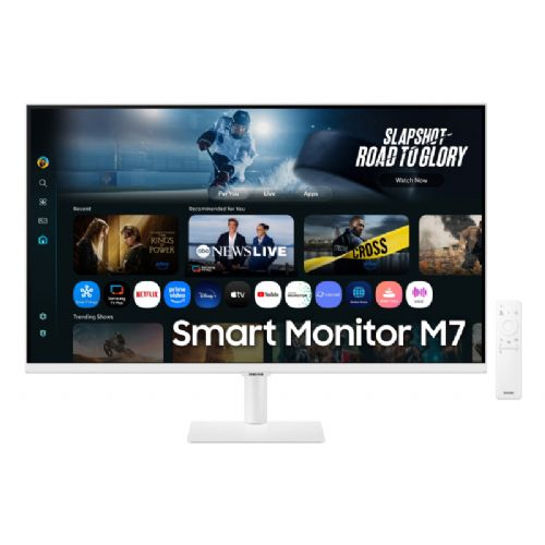 Monitor Samsung Smart S32DM703UU, 81 cm (32"), 4K UHD, VA, Tizen, Wi-Fi, Bluetooth 5.2, USB-C 65W, beli