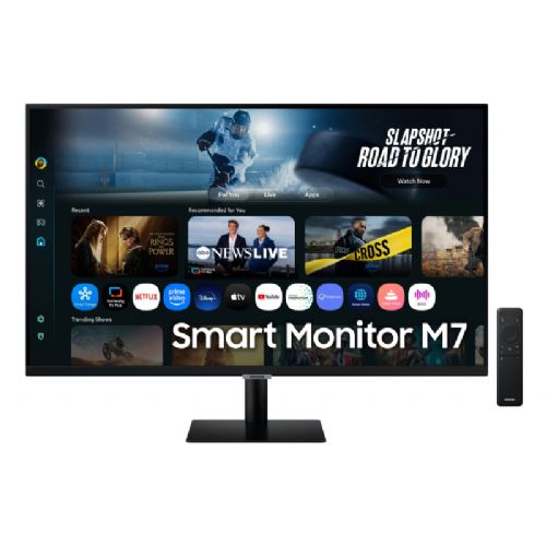 Monitor Samsung Smart S32FM702UU, 81 cm (32"), 4K UHD, VA, Tizen, Wi-Fi, Bluetooth 5.2, USB-C 65W, črn