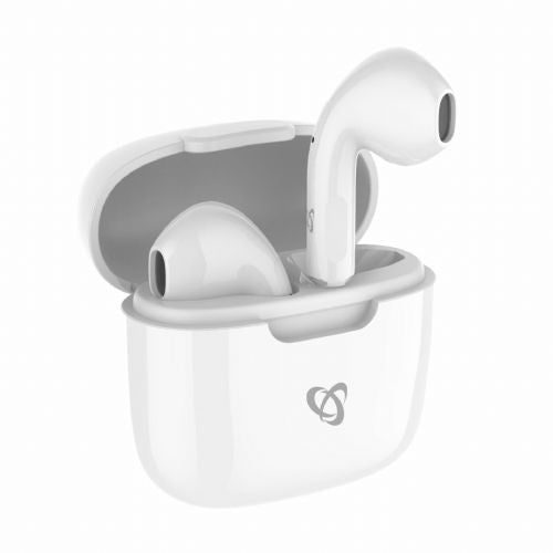 SBOX white bluetooth headphones with microphone EB-TWS18