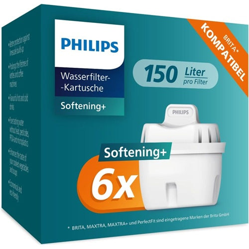 Philips AWP230P6/31 Softening+ pitcher water filter set for AWP2943 pitchers, 6 pieces