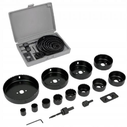 Hole saw set for plasterboard and wood 19-127mm