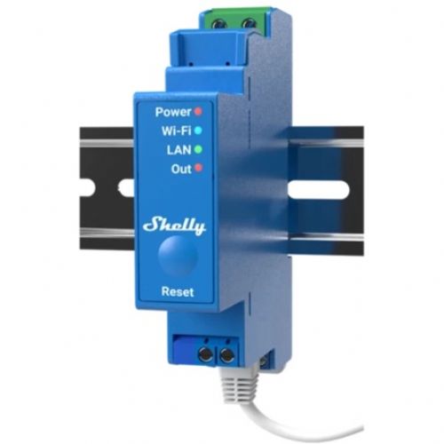 Shelly Relais &quot;Pro 1&quot; WLAN LAN Max. 16A 1 kanal 1 faza BT DIN-letev