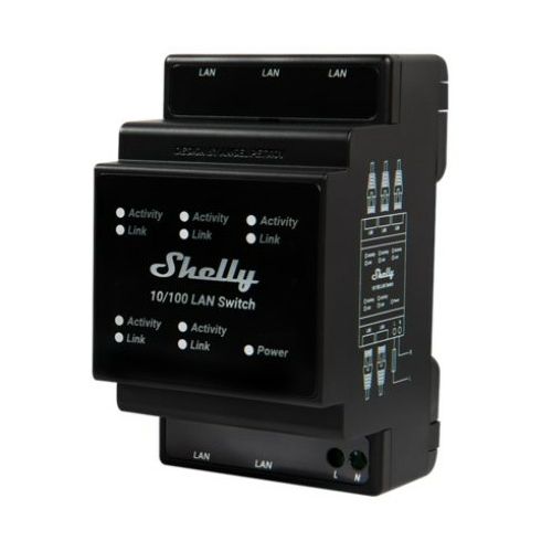 Shelly Relais &quot;Switch&quot; 5 vrat 10/100 Mbit