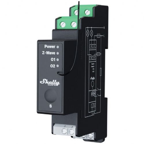 Rele Shelly Relais ''Wave Pro 2PM'' max 25A Z-Wave DIN-letev