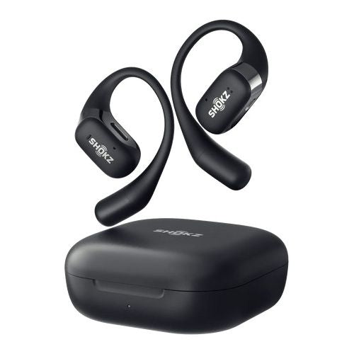 Brezžične slušalke Shokz OpenFit črne Bluetooth s kostno prevodnostjo