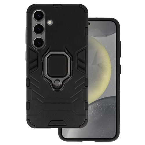 Armor Ring Silicone Case for Samsung Galaxy S24 5G - Black