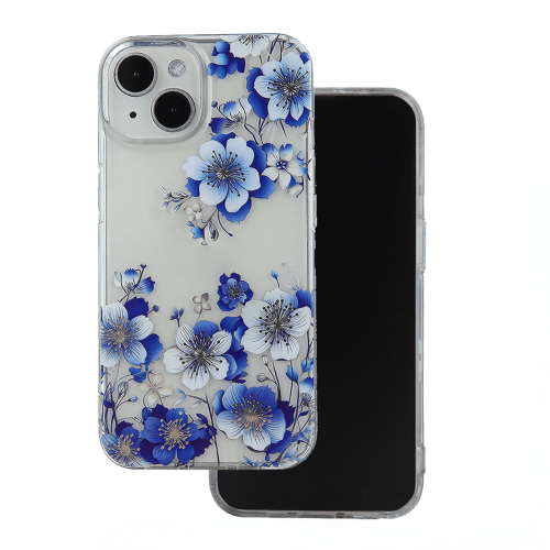 Blooming silicone case for iPhone 16 Pro - blue