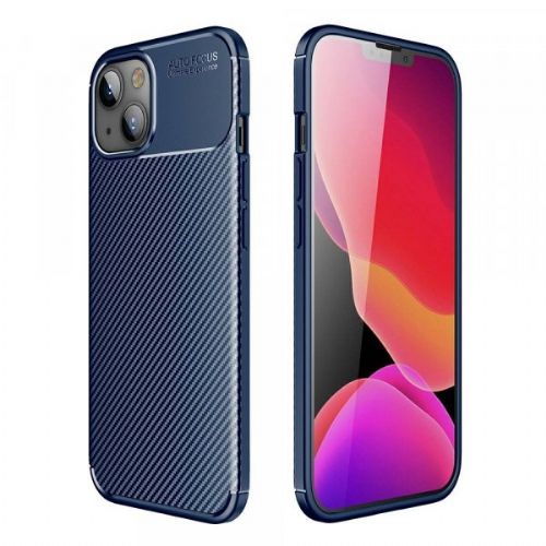 Carbon Silicone Case for iPhone 13 Pro - Blue