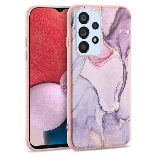 Silicone case Marble for Samsung Galaxy A34 - pink
