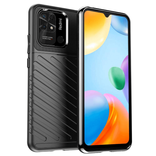 Thunder Armor Silicone Case for Xiaomi Redmi 10C - Black