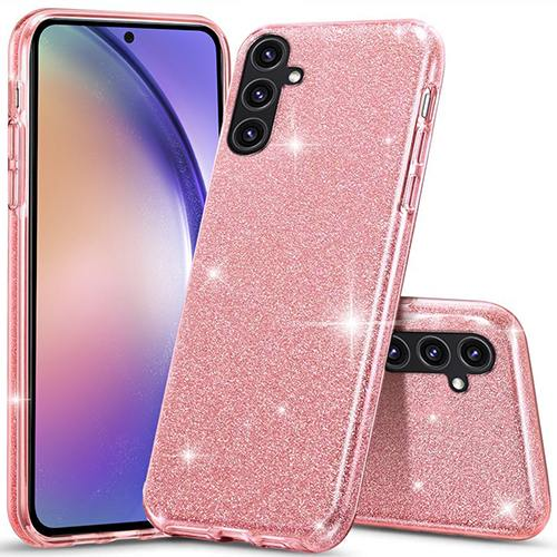 Bling Glitter Silicone Case for Samsung Galaxy A35 - Pink