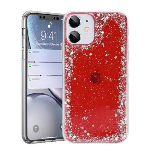SPARKLE glitter silicone case for Samsung Galaxy A02s A025 - red