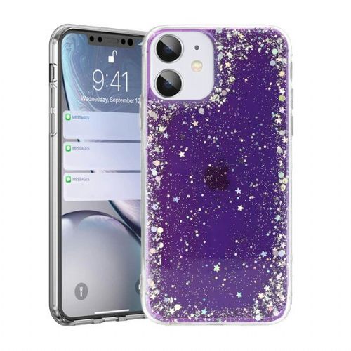 SPARKLE Glitter Silicone Case for Samsung Galaxy A22 A226 5G - Purple