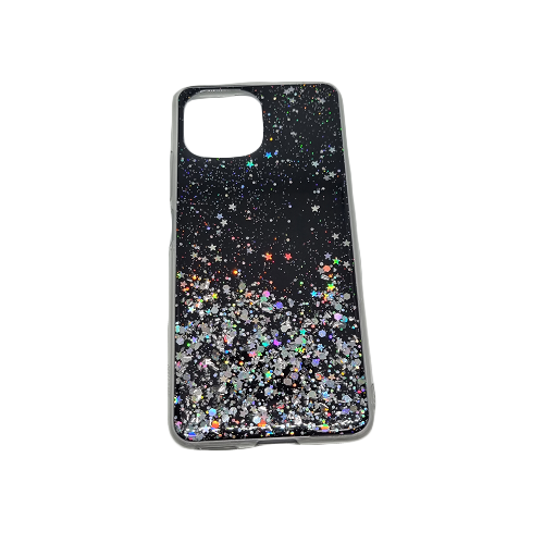 SPARKLE Glitter Silicone Case for Samsung Galaxy S21 FE G990 - Black