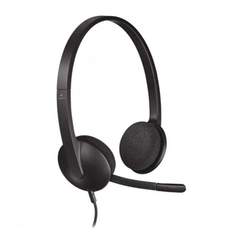 Slušalke z mikrofonom Logitech Stereo H340, črne (981-000475)