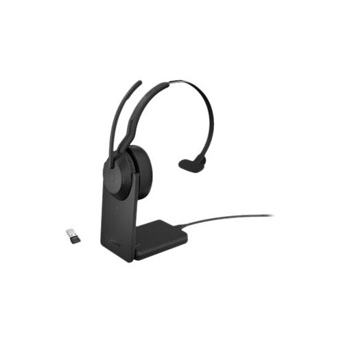 Slušalke Jabra Evolve2 55 s polnilno postajo, Mono, UC, USB-A, Bluetooth, Link380a, črna