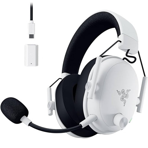 Slušalke Razer BlackShark V3 (bele/črne, 2,4 GHz adapter, Bluetooth, USB)