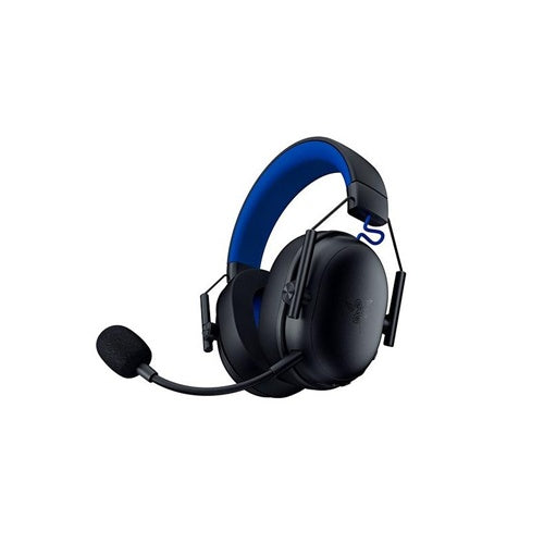 Slušalke Razer BlackShark V3 X Hyperspeed za PlayStation (črne/modre, 2,4 GHz adapter, Bluetooth, USB)