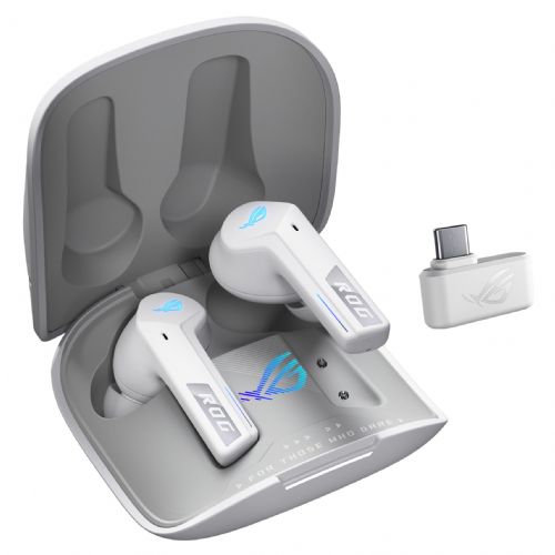 Asus ROG Cetra True Wireless Headphones, white, ANC, gaming, Bluetooth, in-ear, microphone