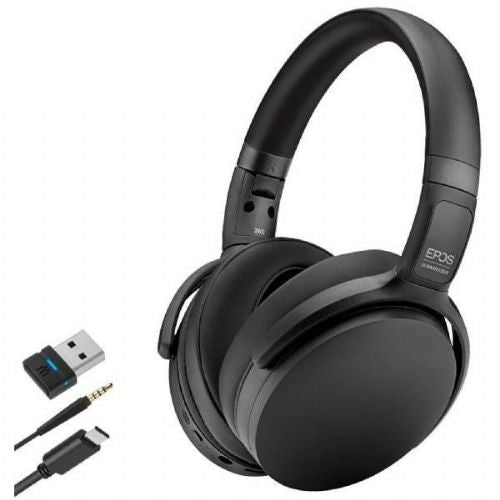Slušalke Epos ADAPT 360 (črne, Bluetooth, ANC, USB-A-dongle)