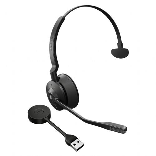 Jabra Engage 55 MS wireless headphones, mono, USB adapter, built-in microphone, black