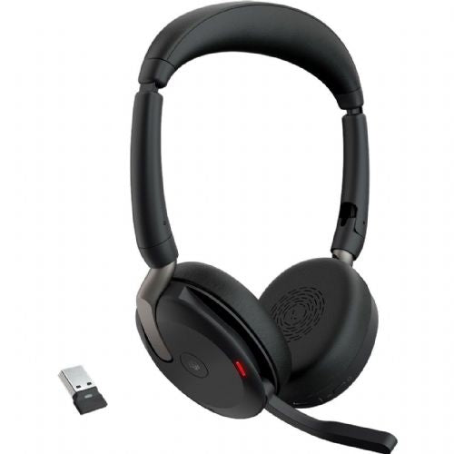 Slušalke Jabra Evolve2 65 Flex Duo, Stereo, Bluetooth, Microsoft Teams, USB-A, Link380a, črna