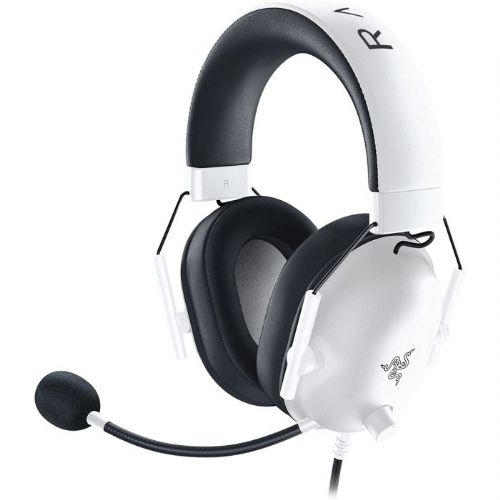 Razer BlackShark V2 X White Headphones 50mm drivers, HyperClear microphone, passive noise reduction, 3.5 mm Jack, extremely lightweight