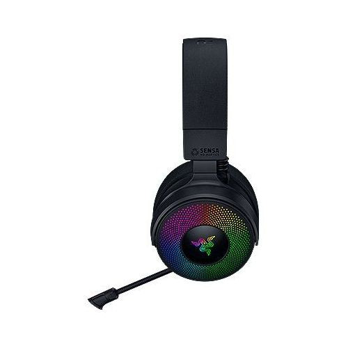 Slušalke Razer Kraken V4 Pro (črne, Bluetooth 5.3, USB-ključ, OLED krmilnik)