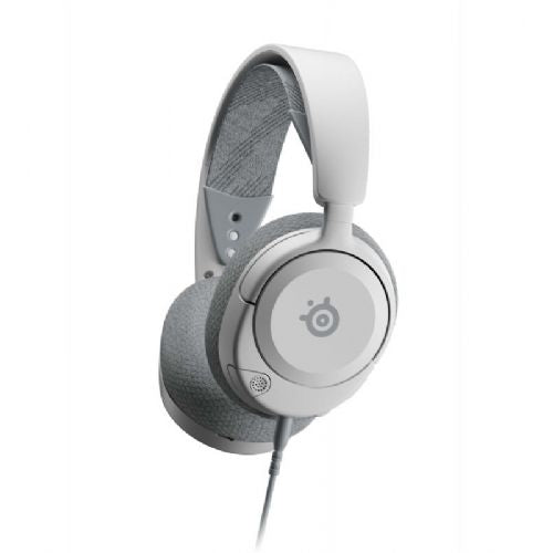 Steelseries Arctis Nova 1 headphones, white, wired, AI noise-cancelling microphone, comfortable AirWeave cushions, 236g