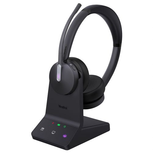 Yealink WH64 Dual MS wireless headphones, binaural, Bluetooth 5.2, 3-microphone microphone, black