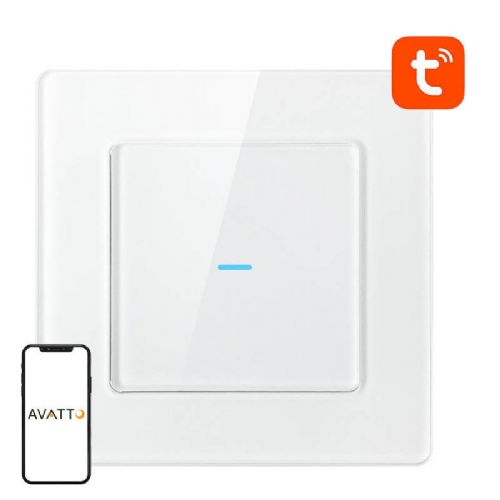 Pametno stikalo za luči WiFi Avatto N-TS10-W1 1 Way TUYA (belo)