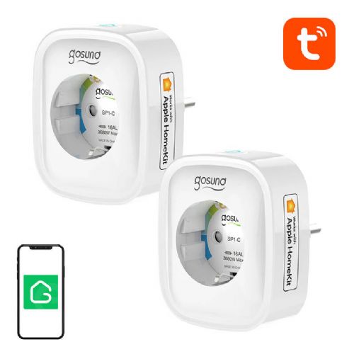 Pametna vtičnica WiFi Gosund SP1-H (2-pack) (HomeKit) 16A