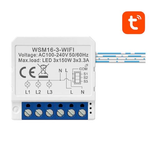 Pametni stikalni modul WiFi Avatto WSM16-W3 TUYA
