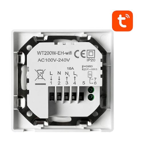 Pametni termostat Avatto WT200-BH-3A-W Bojler Ogrevanje 3A WiFi TUYA