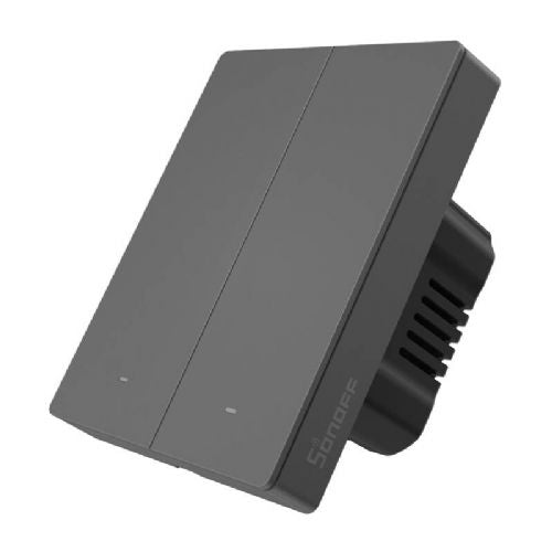 Pametno WiFi stensko stikalo SONOFF M5-2C-80 (2-kanalno, za okvir, grafit)