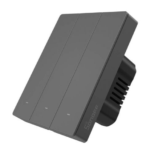 Pametno WiFi stensko stikalo SONOFF M5-3C-80 (3-kanalno, za okvir, grafit)