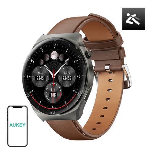 Pametna ura 2 ultra Aukey SW-2U (rjavo usnje)