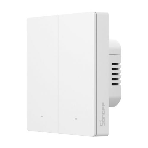 Pametno stensko stikalo Sonoff ZBM5-2C-86W, 2-kanalno, na dotik, Zigbee 3.0, združljivo z Alexa/Google Home, belo