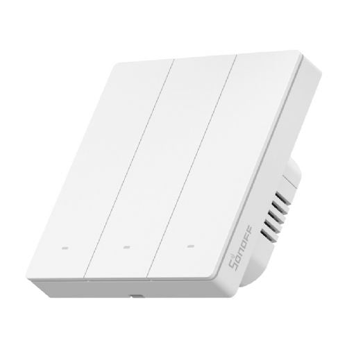 Pametno stensko stikalo Sonoff ZBM5-3C-86W, 3-kanalno, na dotik, Zigbee 3.0, združljivo z Alexa/Google Home, belo