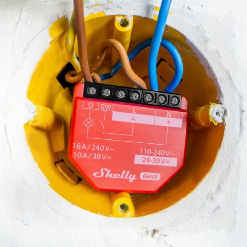 Stikalo Shelly 1PM Gen3 (rdeče)