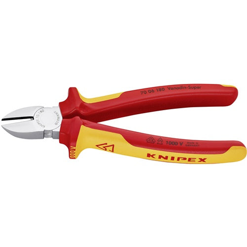 Knipex 70 06 180 side cutting pliers, yellow/red