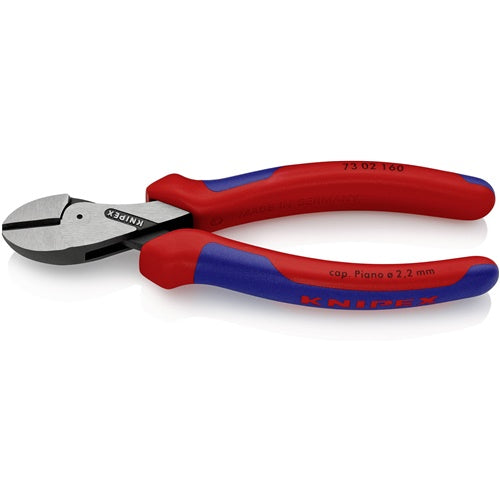 Knipex X-Cut 73 02 160 side cutting pliers, 160 mm, red/blue