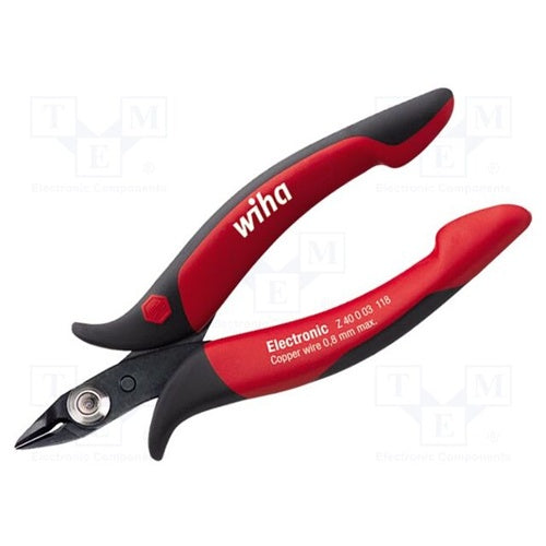 Wiha Electronic side cutter (red/black, narrow, pointed heads)