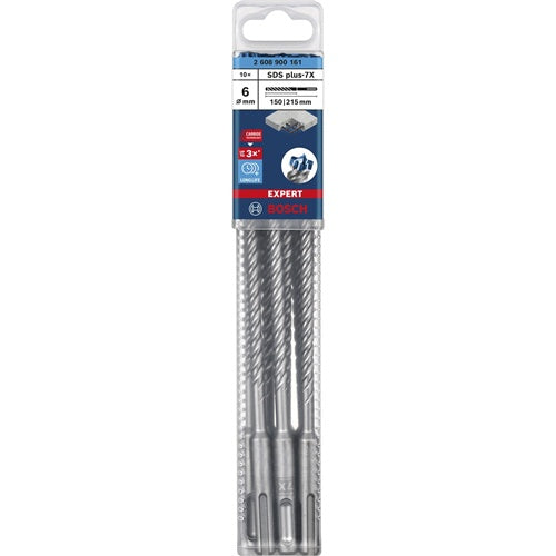 Bosch EXPERT SDS-plus-7X hammer drill bit, Ø 10 mm, 10 pieces (working length 100 mm)