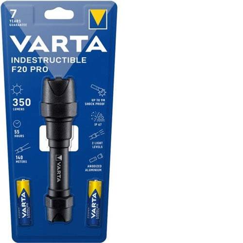 Varta Indestructible F20 Pro flashlight, black